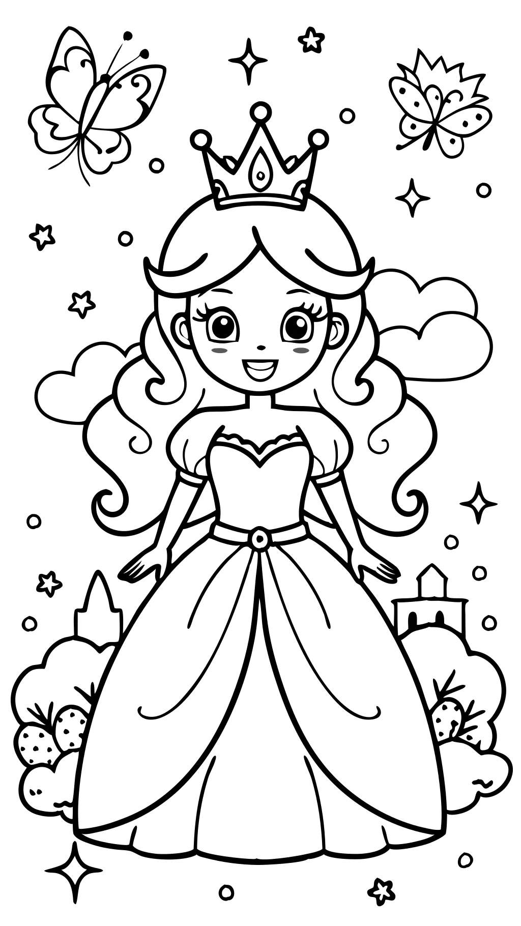 fairy princess coloring page